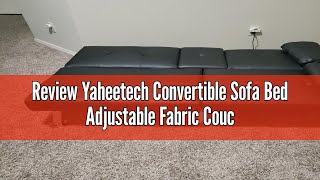 Review Yaheetech Convertible Sofa Bed Adjustable Fabric Couch Sleeper Modern Recliner Reversible [upl. by Lacagnia180]