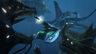 Killing Leviathans with a tank in Subnautica [upl. by Ellenig290]