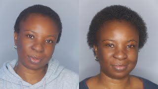 Blowout Relaxer on Short Natural Hair [upl. by Willabella]