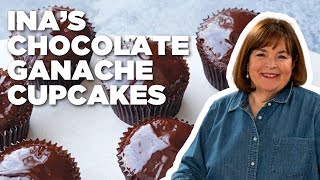 Ina Gartens GanacheDipped Cupcakes  Barefoot Contessa  Food Network [upl. by Ahsii]