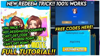 FULL TUTORIAL TRICK TO CLAIM AND REDEEM ANDREA EMOTE EASILY 100 WORK  MLBB [upl. by Atrebor]