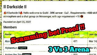 Rucoy OnlineDRK guild scamming arena bet 3v3 with the proof [upl. by Htiel16]