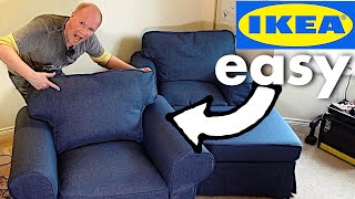 Fantastic Armchair build IKEA EKTORP assembly and stepbystep with FOOT STOOL [upl. by Enna403]