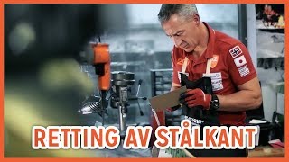 Retting av stålkant [upl. by Ennylhsa]