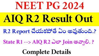 NEET PG 2024  AIQ R2 Result Out  Rules  Vision Update neetpgexpectedcutoff [upl. by Vincenta]