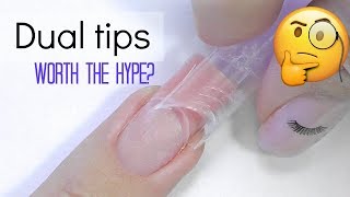 Dual Tips Nails with Polygel [upl. by Relyk]