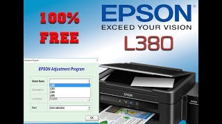 epson l380 reset tool 100 working [upl. by Marylou]