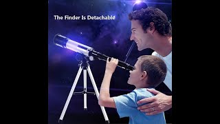 Telescopio Astronómico F36050 Tubo Metálico Para Niños Principiantes [upl. by Laup335]