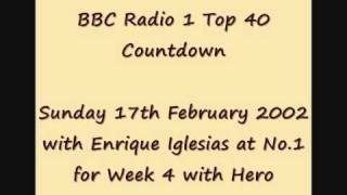 BBC Radio 1 Top 40 Countdown  Sunday 17th February 2002  Enrique Iglesias [upl. by Asaeret]