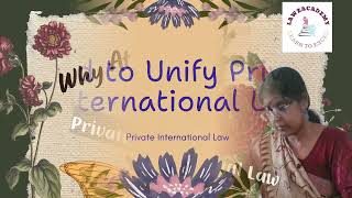 Do We Need to Unify Private International Law [upl. by Enailuj]