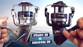 Shimano Stradic SW vs Saragosa SW unbox review test 2021 [upl. by Mersey]