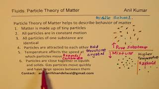 Particle Theory of Matter 6 Key Points and 4 Test Questions [upl. by Hamitaf]