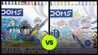 Doms Brush Pens Review Doms Brush pens vs Doms Pastel Brush Pens [upl. by Takara]