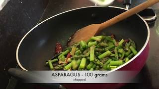 ASPARAGUS GARLIC FRY  INDIAN STYLE RECIPE [upl. by Seem]