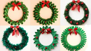 6 Christmas Wreath6 Christmas Wreath ideasSimple and Easy Christmas Wreath MakingChristmas Decor [upl. by Yretsym]