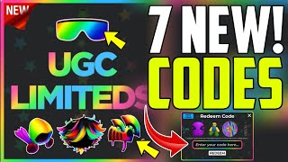 NEW ALL WORKING CODES FOR UGC LIMITED IN 2024 ROBLOX UGC LIMITED CODES [upl. by Jillie]