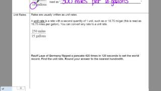 alg 1 8 rates proportions dimensional analysis [upl. by Nairahcaz929]