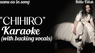 Karaoke  Chihiro Billie Eilish with backing vocals same as in song instrumental [upl. by Gaylor689]