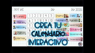 Crea tu CALENDARIO INTERACTIVO  archivo de regalo [upl. by Aicnelev]