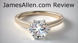 JamesAllencom Unboxing and Review 14K Yellow Gold Tapered Six Prong Diamond Engagement Ring [upl. by Anelegna]