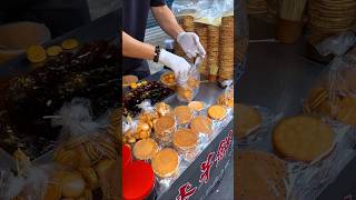 Caramel cookies caramel cookies food streetfood foodshorts dessert delicious [upl. by Dewitt]