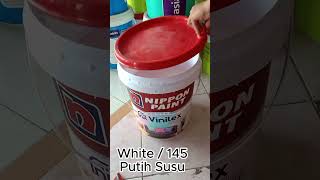 Cat Tembok Putih  Vinilex Putih  White 145 shorts cattembokberkualitas nipponpaint [upl. by Curley820]