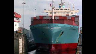 MV Marit Maersk  through the Panama Canal [upl. by Namyw]