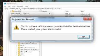 You Do Not Have Sufficient Access to Uninstall a Program Error in Windows 1110 [upl. by Leicester]