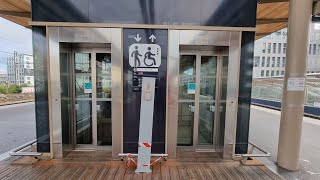 2 Kone Monospace KSS 140 elevators  Rosa Parks RER station Paris France 🇫🇷 [upl. by Baptista]