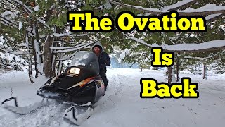 First Snowmobile Ride Of The Season  Yamaha Ovation  Phazer Build [upl. by Atinuhs644]