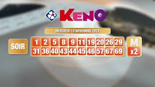 Tirage du soir Keno® du 13 novembre 2024  Résultat officiel  FDJ [upl. by Wattenberg175]