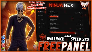 FREE PANEL PC GRATIS OB46 WALLHACK  SPEED  SNIPER LIFETIME FREE FIRE 🎁 ANTI BAN 100  NINJA HEX [upl. by Ettelliw]