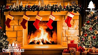 Nat King Cole Bing Crosby Frank Sinatra DMartin 🎄 Classic Christmas Music with Fireplace [upl. by Adirahs]