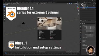 Class1  How to Download and Install Blender 41  Extreme beginner tutorial series [upl. by Notlok801]