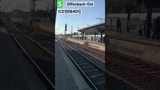 S OffenbachOst Vorbeifahrt RB401ICE1➡️MünchenHauptbahnhof ice1 shorts [upl. by Derek]