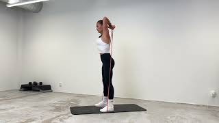 How to do banded standing triceps extensions [upl. by Llerrah957]