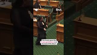 New Zealands youngest MP disrupted the Parliament with a traditional performance… [upl. by Salomi]