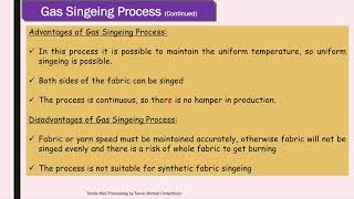 Textile Wet Processing1L11 Gas Singeing Process with Comparison among Three Singeing Processes [upl. by Airdnahs]