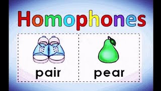 Homophones for kids pairofwords homophones [upl. by Nivag]