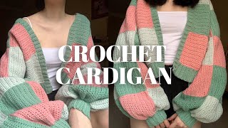 CROCHET PATCHWORK CARDIGAN  Harry Styles cardigan inspired [upl. by Barry]