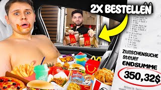 Ich BESTELLE 2x MAL wie die PERSON VOR MIR und es ESKALIERT VÖLLIG😵😨24 STUNDEN FOOD CHALLENGE [upl. by Euqcaj]