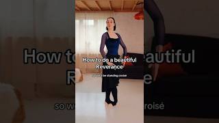 HOW TO DO A REVERANCE✨ VAGANOVA STYLE ballettips ballet vaganova pointe [upl. by Eirdua]