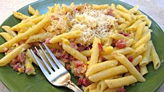 Pasta Carbonara  Easy Italian Pasta Recipe  PoorMansGourmet [upl. by Aicirt]