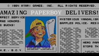 Longplay Casual  Paperboy Atari  Namco Arcade HD 60fps  1984 [upl. by Lahcear]