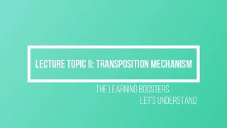 Lecture Topic II Transposition Mechanism [upl. by Noyart]