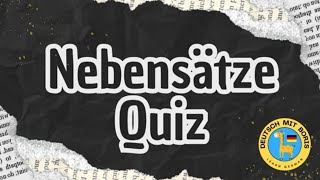 NebensätzeQuiz 🇩🇪🦒📚🤔 [upl. by Afatsom]