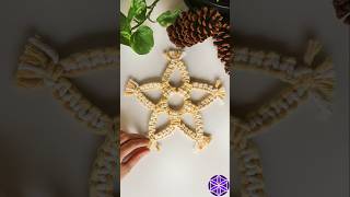 DIY🌟Estrela de Macramê🌟macrame macrametutorial natal decoração macrame [upl. by Dominga]