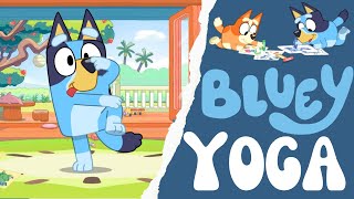 Bluey Yoga  Calming yoga for Kids  PE Cool Down  Brain Break [upl. by Diarmit]