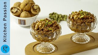 72 Walnut Halwa Recipe by Kitchen Passion  Walnut Dessert  Akhrot Ka Halwa [upl. by Favrot816]