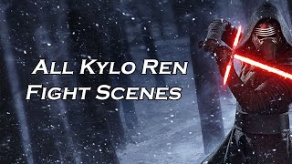 Kylo Ren Fight Scenes  Stars Wars Episodes 79 [upl. by Cirilla]